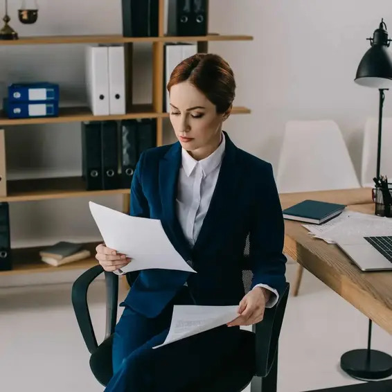 Professional lawyer in litigation consultation